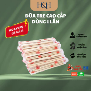 Bó 100 Đôi Đũa Tre Dài 23cm Dùng Một Lần Tiện Lợi, An Toàn - Tổng Kho Hải Hạnh