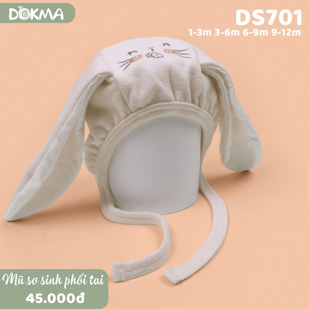 Mũ Sơ Sinh Phối Tai Dokma Xinh Xắn Cho Bé DS701 DS413
