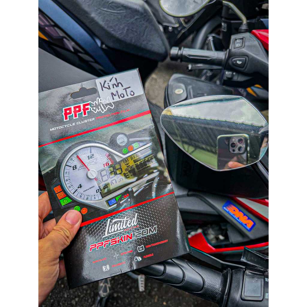 PPF NANO dán kính motogadget. gương kính xe các loại, ra nắng chuyển xám khói nhẹ. nhìn mát mắt
