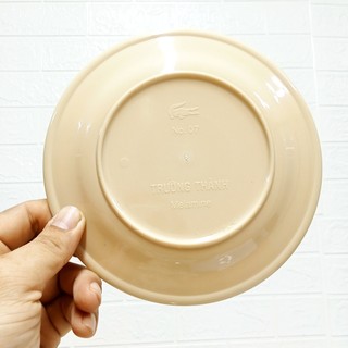 [Giá Sỉ] Đĩa Tròn Cạn Melamine Vàng Kem – Đĩa Ăn Quán Nhậu, Nhà Hàng, Gia Đình - Hunghome
