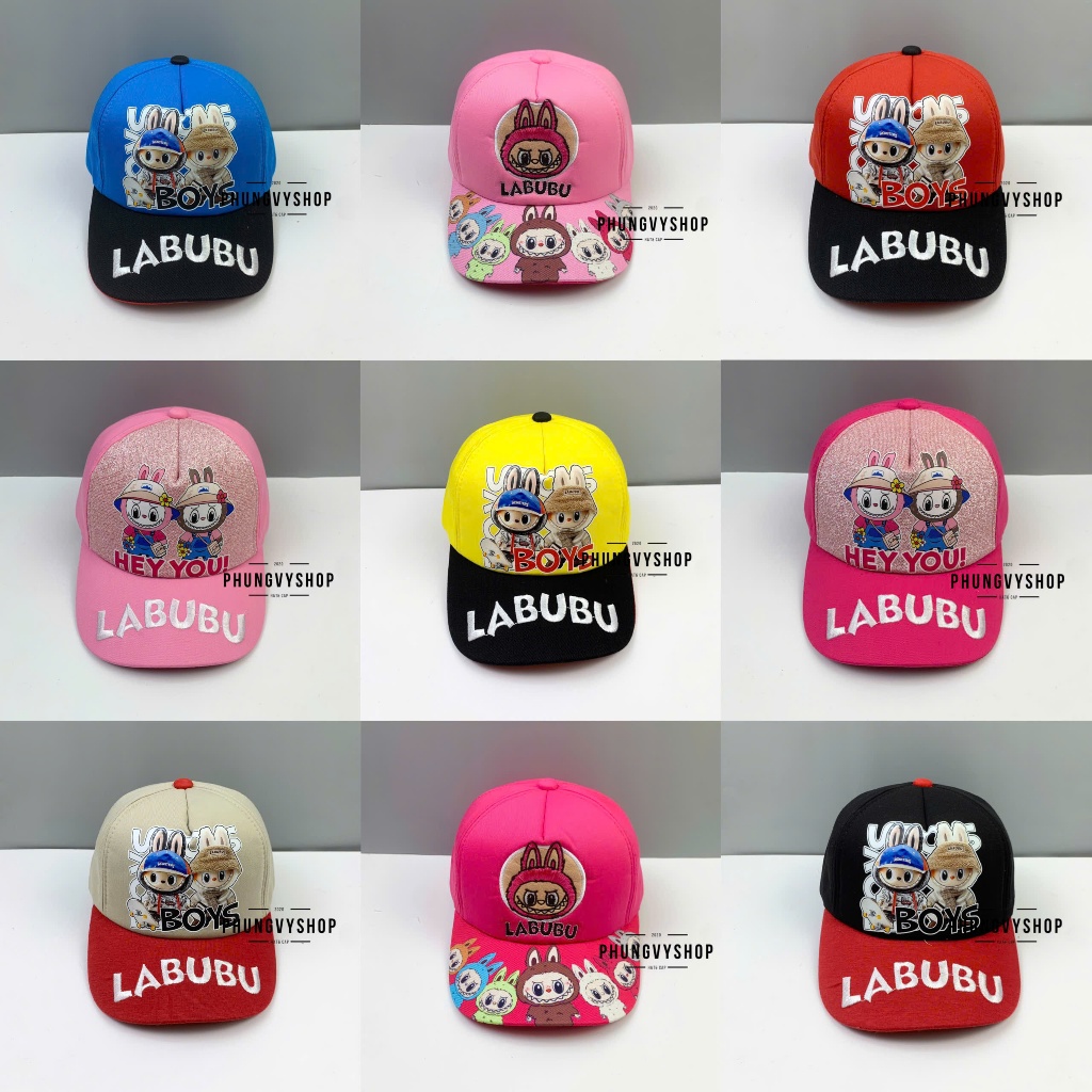 Bé 3-7 TUỔI/ Mũ lưỡi trai cho bé trai bé gái phungvyshop- Nón trẻ em / Kết trung LABU. BU MELODY các loại NhaPD /
