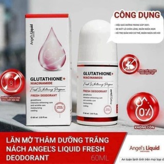Lăn Nách Khử Thâm, Dưỡng Trắng Mát Lạnh Angel's Liquid Glutathione+Niacinamide Arbutin Cooling Fresh Deodorant 60ml