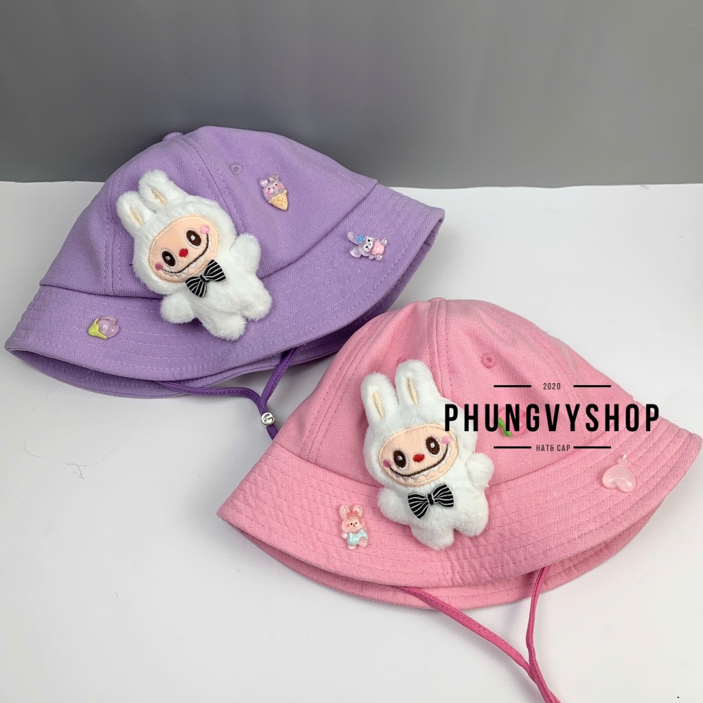CÓ 2 SIZE, Mũ bucket tai bèo vành trẻ em gái phungvyshop- Nón trung / Bo Lật LaBu Bu Các loại /