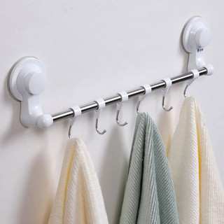 Thanh ngang inox dán tường siêu chắc.giá treo đồ phòng tắm 6 móc