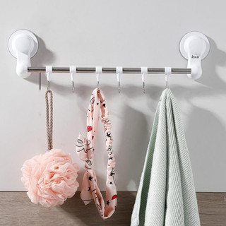 Thanh ngang inox dán tường siêu chắc.giá treo đồ phòng tắm 6 móc
