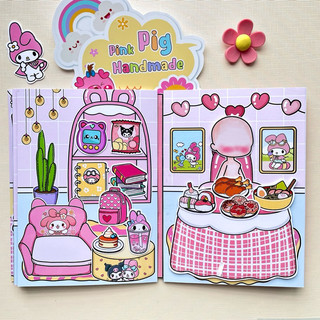 Đồ chơi bóc dán ngôi nhà Melody X Gacha - Pighandmade