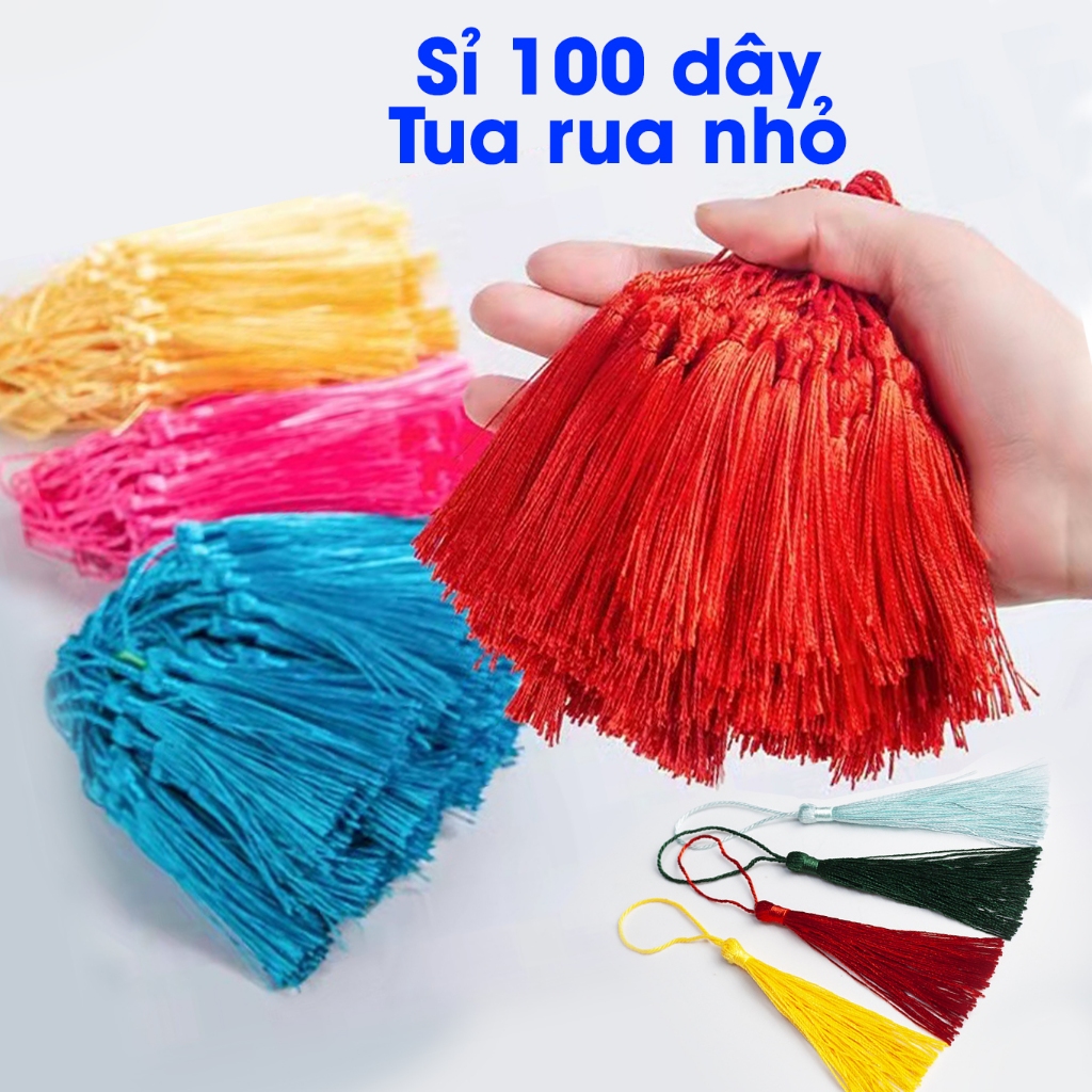 Dây tua rua mini SỈ 100 DÂY trang trí Tết noel giáng sinh treo lì xì ...