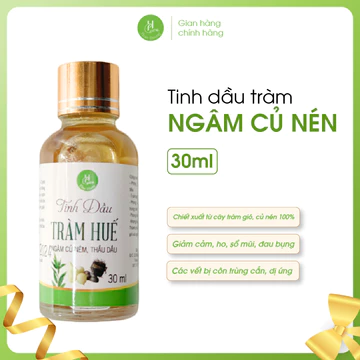 Dầu tràm ngâm nén cho bé Thao Huong, kết hợp dầu tràm gió và nén Huế, phòng ho, cảm lạnh, 30ml
