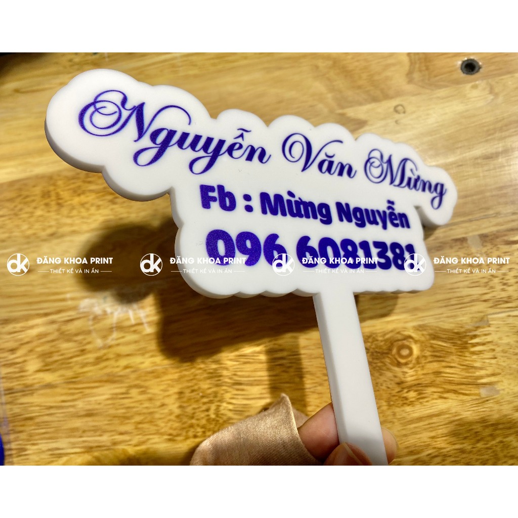 Hashtag cầm tay cho Spa, công ty, sự kiện, đám cưới, sinh nhật, team building... bằng mica cứng 3mm in UV chống nước