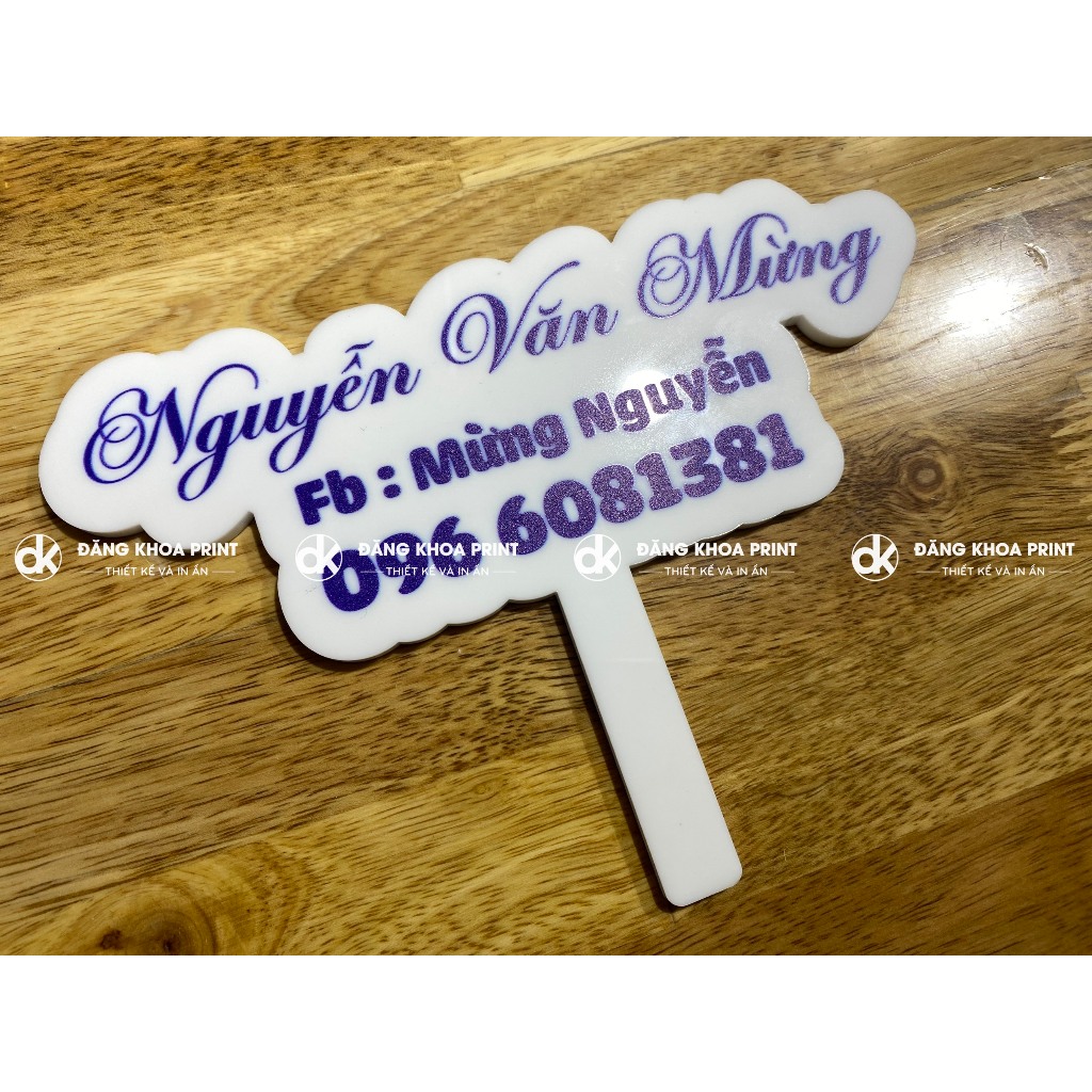 Hashtag cầm tay cho Spa, công ty, sự kiện, đám cưới, sinh nhật, team building... bằng mica cứng 3mm in UV chống nước