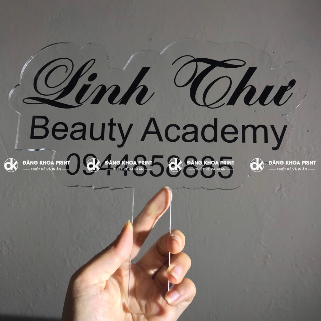 Hashtag cầm tay cho Spa, công ty, sự kiện, đám cưới, sinh nhật, team building... bằng mica cứng 3mm in UV chống nước