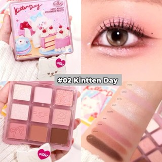 [ODBO] Bảng Phấn Mắt 9 Ô Odbo Kitten Day & Puppy Day Mèo & Cún Con Tặng Kèm Kẹp Tóc Sweet Munch 9g