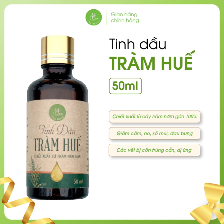 Tinh dầu tràm Huế nguyên chất Thao Huong 50ml, cho mẹ và bé từ tràm năm gân, tắm bé, xông phòng