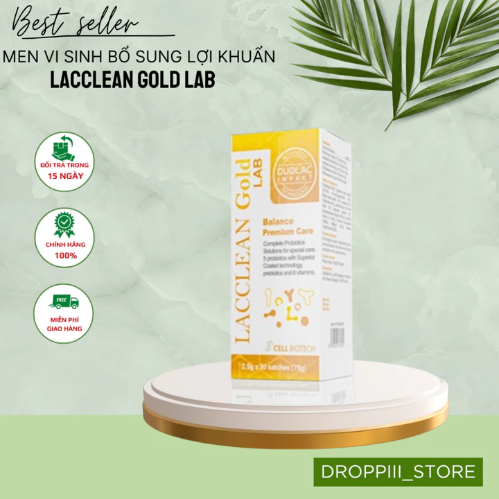 Lacclean gold lab hàn quốc Men vi sinh bổ sung 5 chủng lợi khuẩn có lợi cho đường ruột