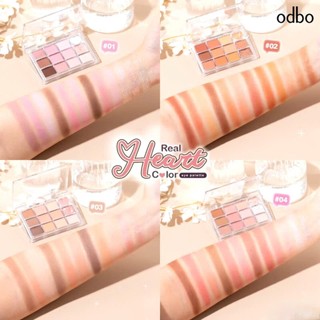[ODBO] Bảng Mắt Odbo 12 Ô Real Heart Trái tim Nhũ Lì Trong Suốt Color Eye Palette