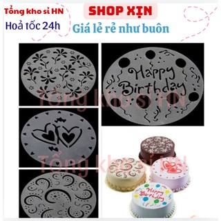 Sét 4 tấm rắc trang trí mặt bánh kem/tiramisu,mặt mô hình đất sét/diy