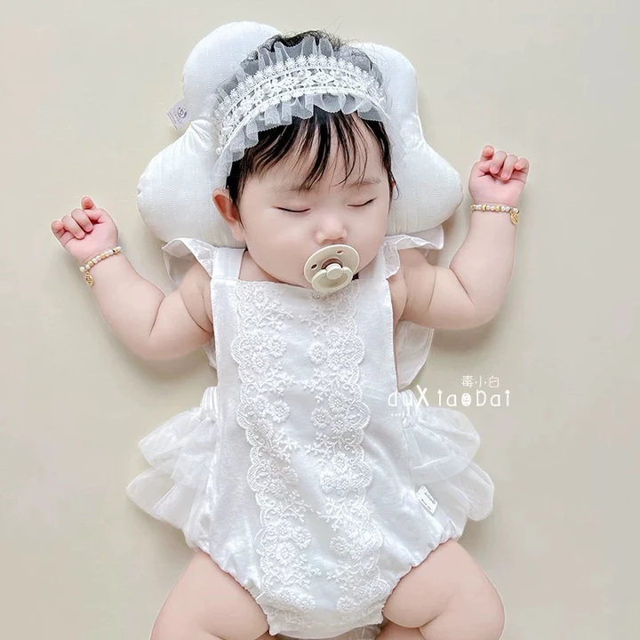 Váy body chip tiểu thư đầy tháng/ thôi nôi cho bé gái chất cotton – 4