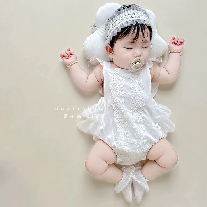 Váy body chip tiểu thư đầy tháng/ thôi nôi cho bé gái chất cotton – 6