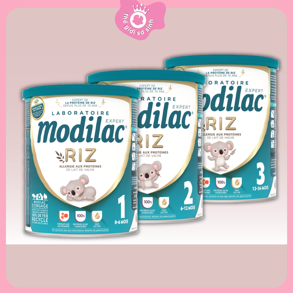 Sữa Modilac Expert Riz Pháp lon 800g Cho Bé Dị Ứng Đạm Sữa Bò Đủ Số 1,2 ...