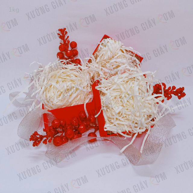 [ 1KG - NHIỀU MÀU ] Giấy rơm, Giấy vụn, Giấy sợi lót hộp quà, Giấy chống sốc sợi 2mm, mỏng nhẹ
