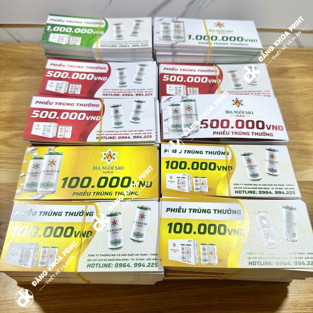 In voucher, thẻ quà tặng, gift card cho Spa, Salon tóc, Nhà hàng, Shop quần áo.....Giấy C300 cán mờ dày dặn