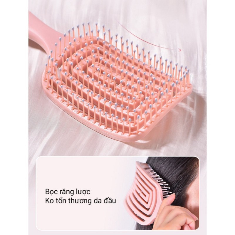 Lược Chải Tóc, Lược gội đầu, Lược xoắn Mát Xa Da Đầu Hình Tròn Tiện Dụng HQC100