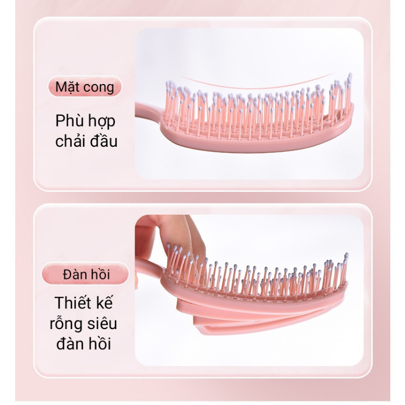 Lược Chải Tóc, Lược gội đầu, Lược xoắn Mát Xa Da Đầu Hình Tròn Tiện Dụng HQC100