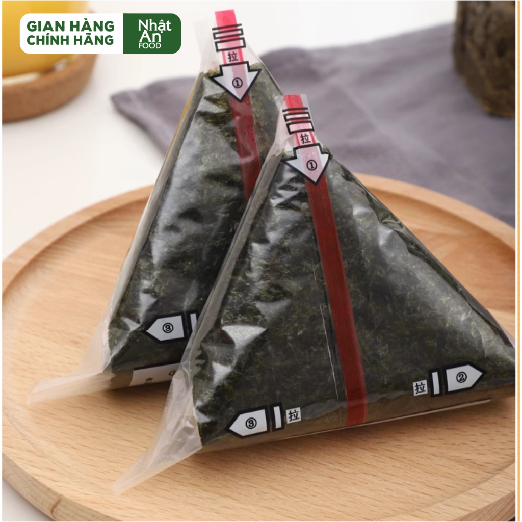 Lá rong biển cuộn cơm tam giác - lá rong biển làm onigiri (có sẵn film ...