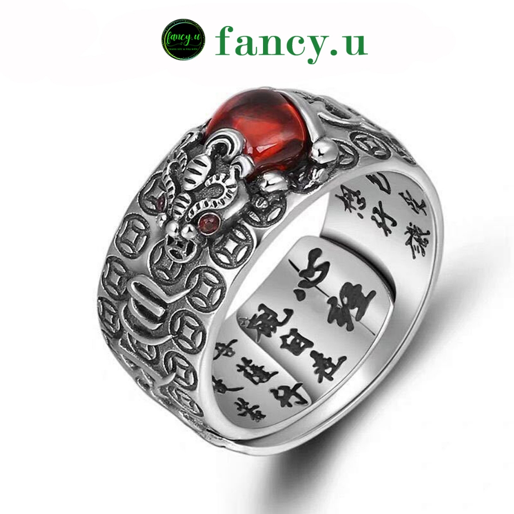 Nhẫn UNISEX Nam Nữ Phong Thủy Hút Tài Lộc Tỳ Hưu Và Cóc Vàng Thiềm Thừ Ngậm Đồng Vàng Cao Cấp NA-45