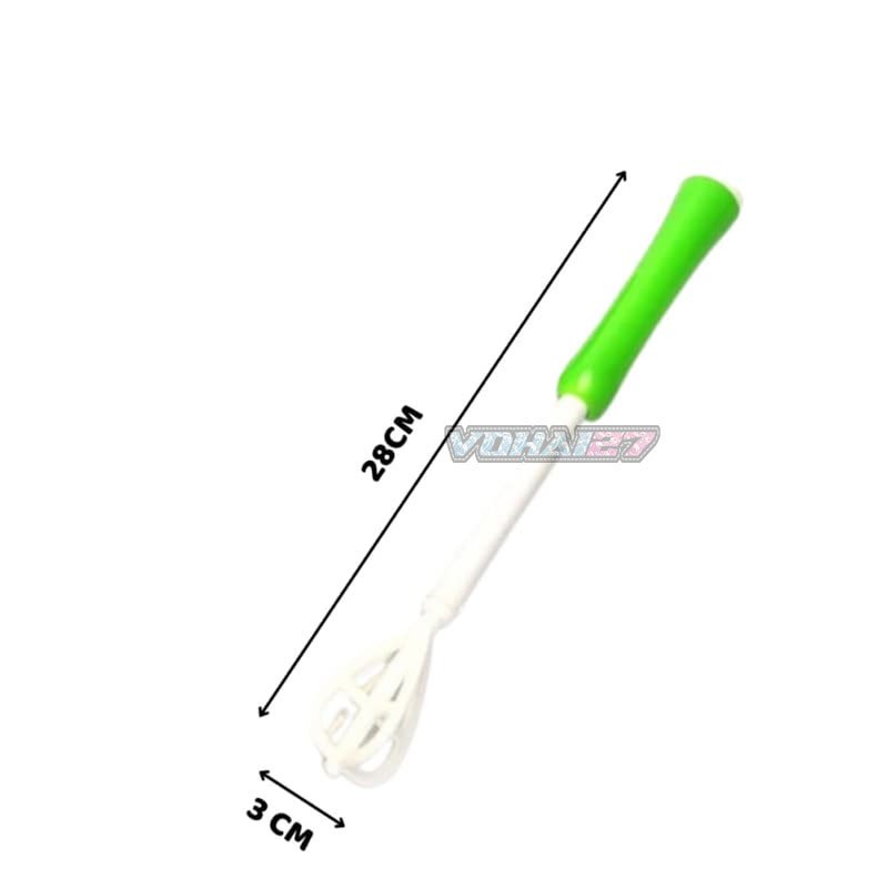Cây đánh bọt cà phê lò xo bằng nhựa , cây đánh trứng bằng nhựa lò xo bằng tay ( Giao màu ngẫu nhiên )
