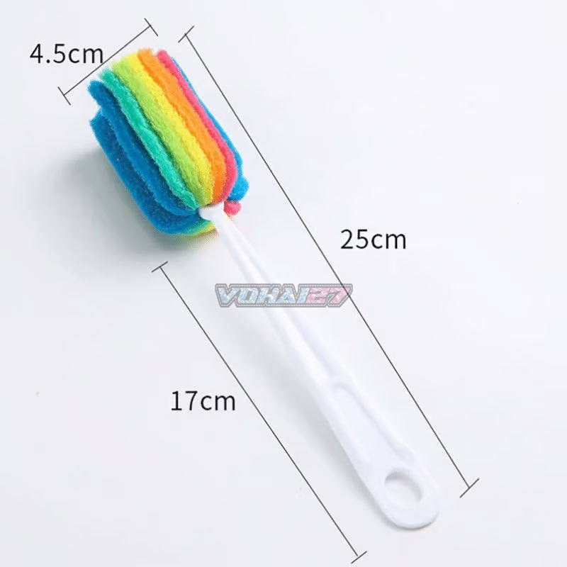 Dụng cụ cọ rửa ly, cốc cà phê tiện dụng, siêu tạo bọt, 7 màu xinh xắn