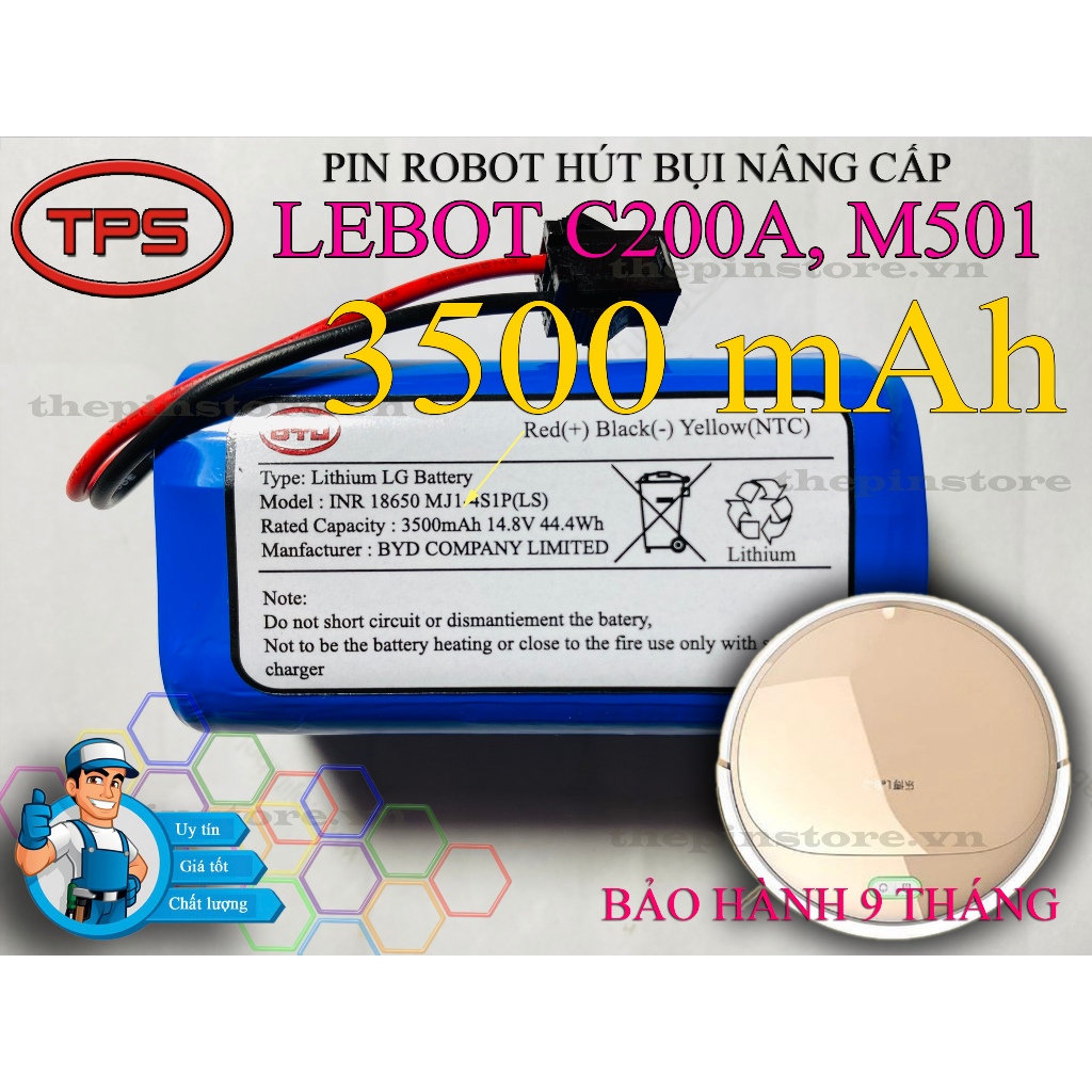 PIN ROBOT HÚT BỤI NÂNG CẤP LEEBOT C200A , M501 BẢO HÀNH 9 THÁNG ...