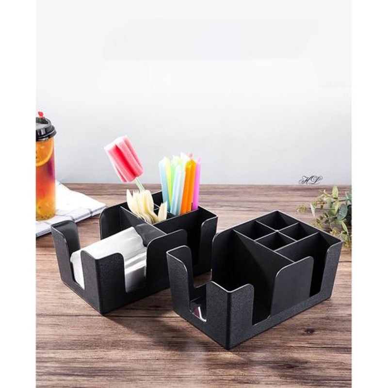 Kệ Đựng Ống Hút Hình Chữ Nhật, Kệ Úp Ly Nhiều Ngăn- Nhựa cao cấp, đảm bảo độ bền, dễ vệ sinh