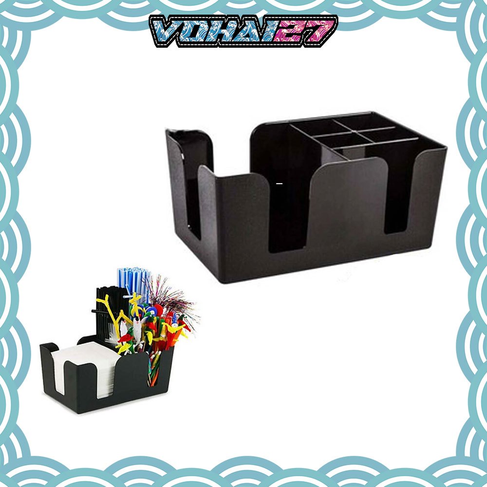Kệ Đựng Ống Hút Hình Chữ Nhật, Kệ Úp Ly Nhiều Ngăn- Nhựa cao cấp, đảm bảo độ bền, dễ vệ sinh