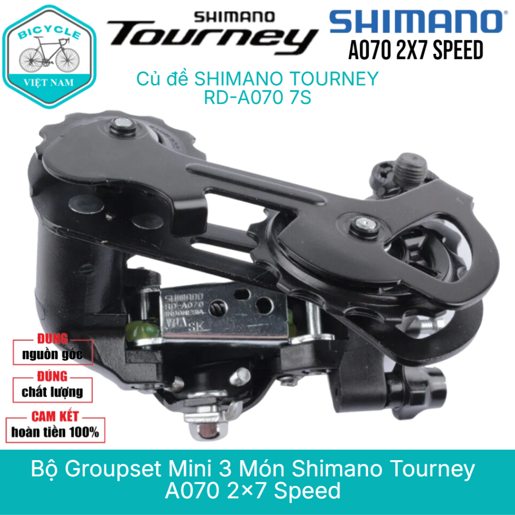 Shimano Tourney A070 Gruppo 2x7 Velocità: Deragliatore Anteriore, Posteriore E Comandi Freno/cambio - Foto 2
