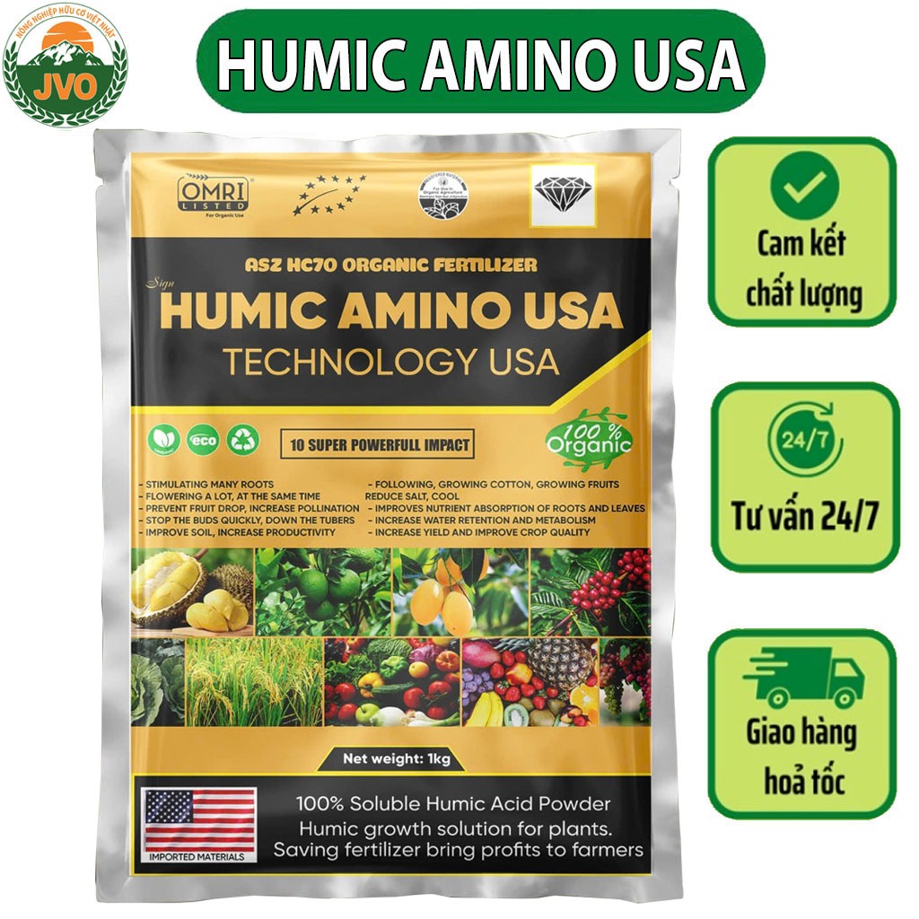 Phân bón Humic Amino USA 1KG kích rễ tăng trưởng cây JVO19 ...