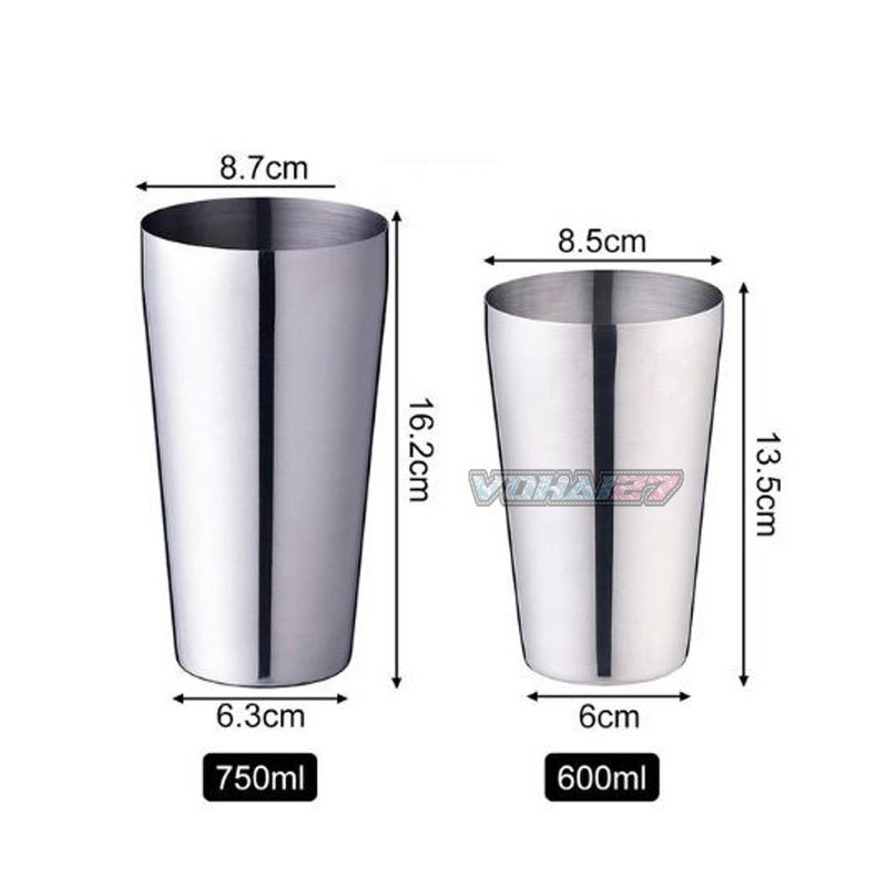 Bình Pha Chế BOSTON Shaker 2 Mảnh Chất Liệu Inox loại 1 đáy - Bình Lắc Pha Chế Cocktail