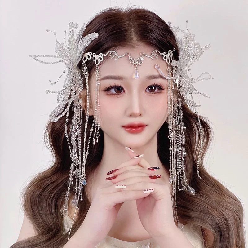 BỘ KẸP CÀI TÓC HANDMADE CHO CÔ DÂU NGÀY CƯỚI(như video)