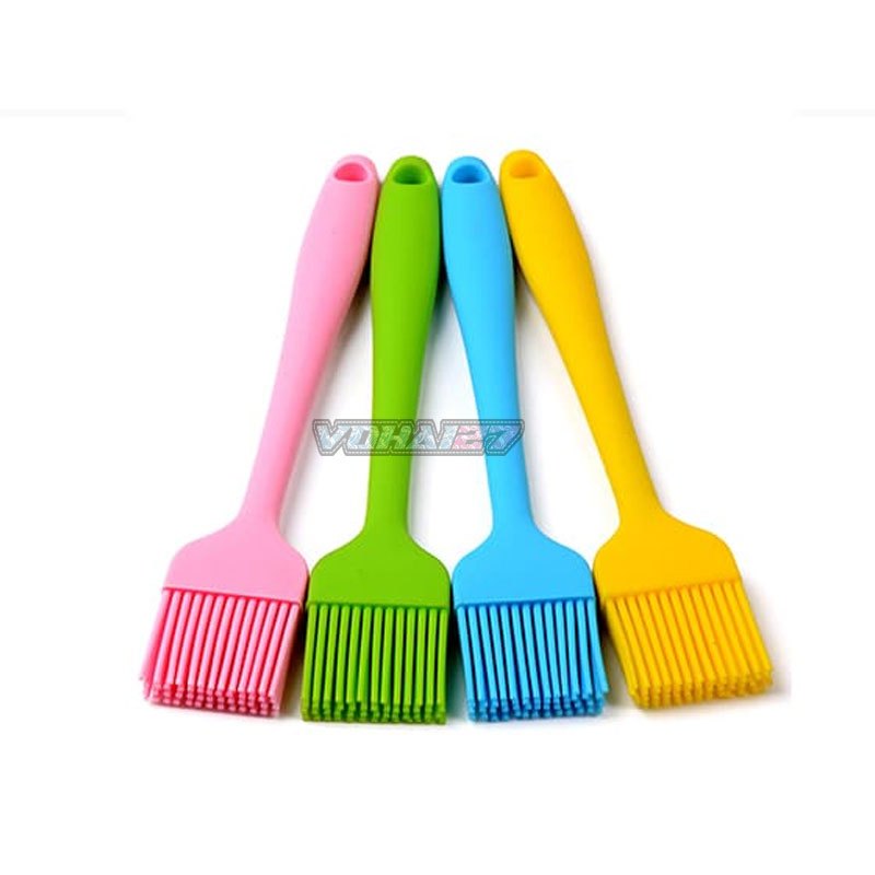 Cọ Silicon Quét Dầu, Ướp Gia Vị - Chổi Silicone Phết Bơ Làm Bánh (Loại Cán Đúc Liền)