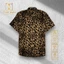 Bộ Quần Áo Lụa Họa Tiết Da Báo - Bộ Sơ Mi Lụa TS05 - Size 50-100kg - Bộ Cuban Shirt Vải Lụa Thoáng Mát, Chống Nhăn Tốt