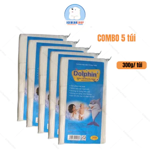 Khăn Khô Đa Năng Dolphin, Khăn Vải Khô Đa Năng 300g/Túi, Mềm Mại, Siêu Dai, Không Hóa Chất Tẩy Trắng