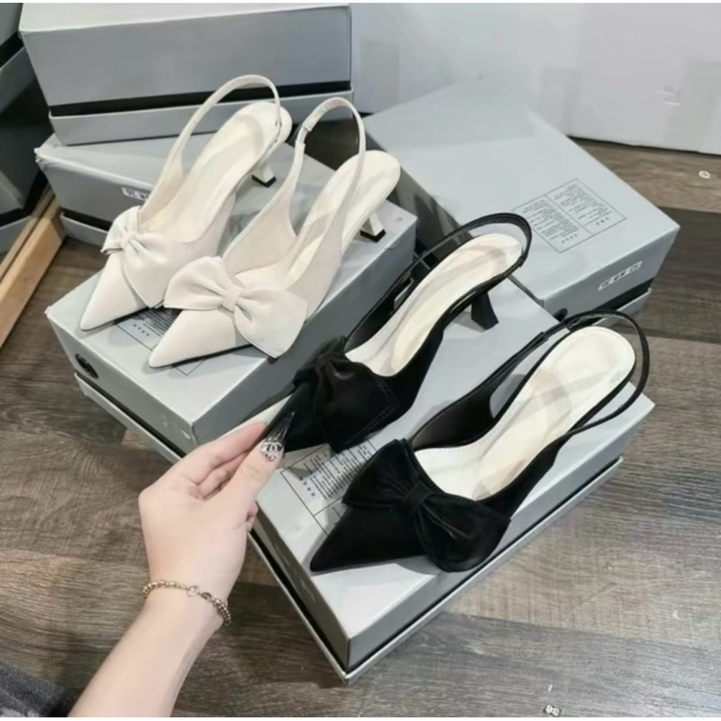 Giày cao gót 5p,7p lơ xinh dịu dàng, sục chun dễ đi dễ phối đồ