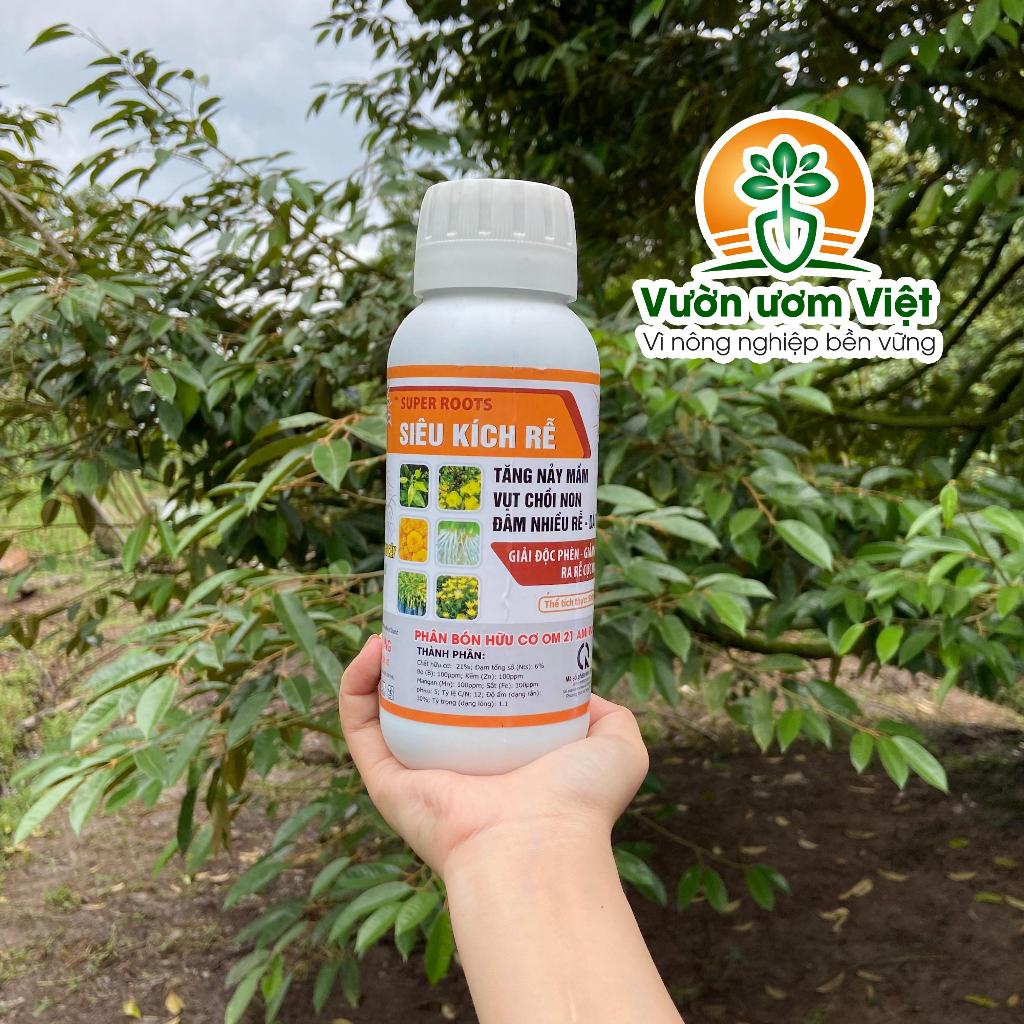 SUPER ROOTS SIÊU KÍCH RỄ thần tốc, phục hồi nhanh cây trồng sau bệnh tật, thu hoạch, nhiễm độc 500ml