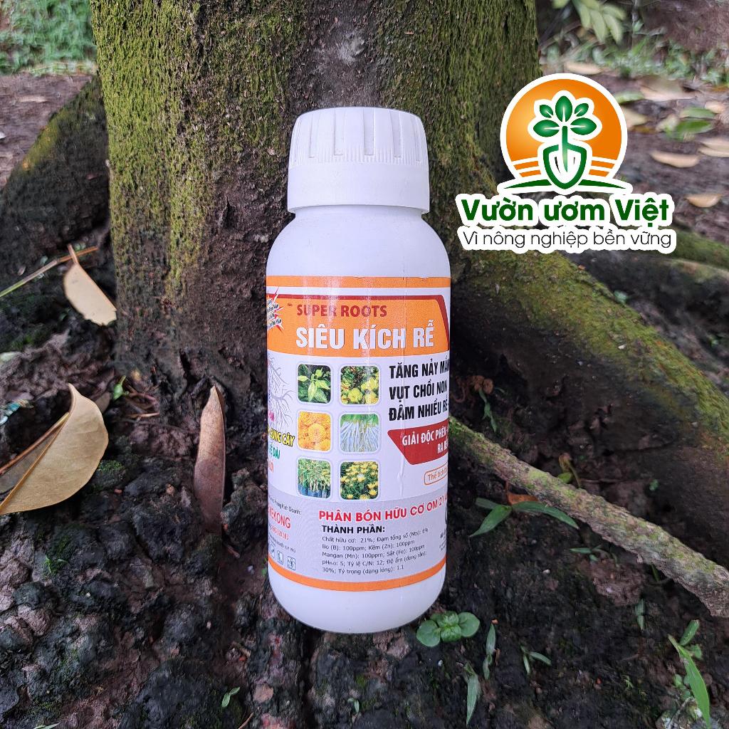 SUPER ROOTS SIÊU KÍCH RỄ thần tốc, phục hồi nhanh cây trồng sau bệnh tật, thu hoạch, nhiễm độc 500ml