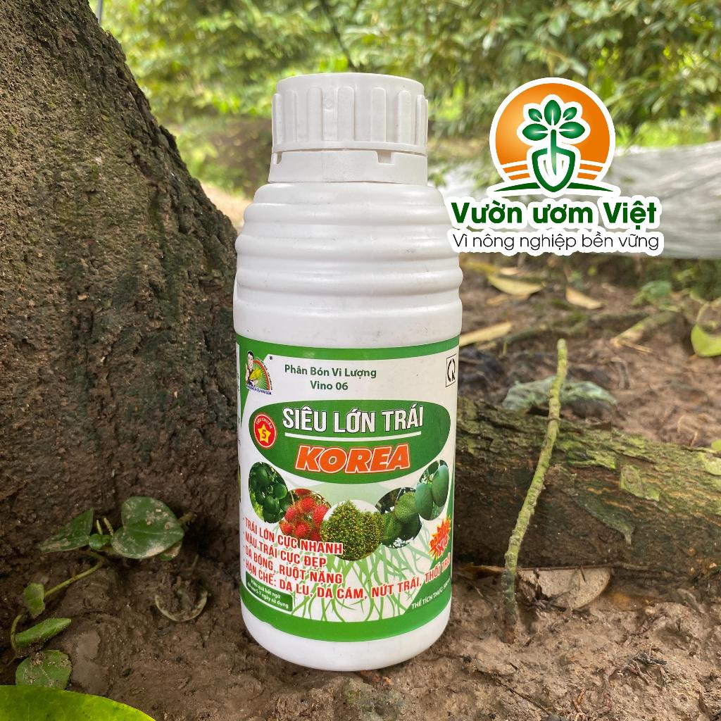 Phân bón SIÊU LỚN TRÁI KOREA to trái, quả sáng dệp, năng suất tốt, ngọt quả, nâng cao hương vị 500ml