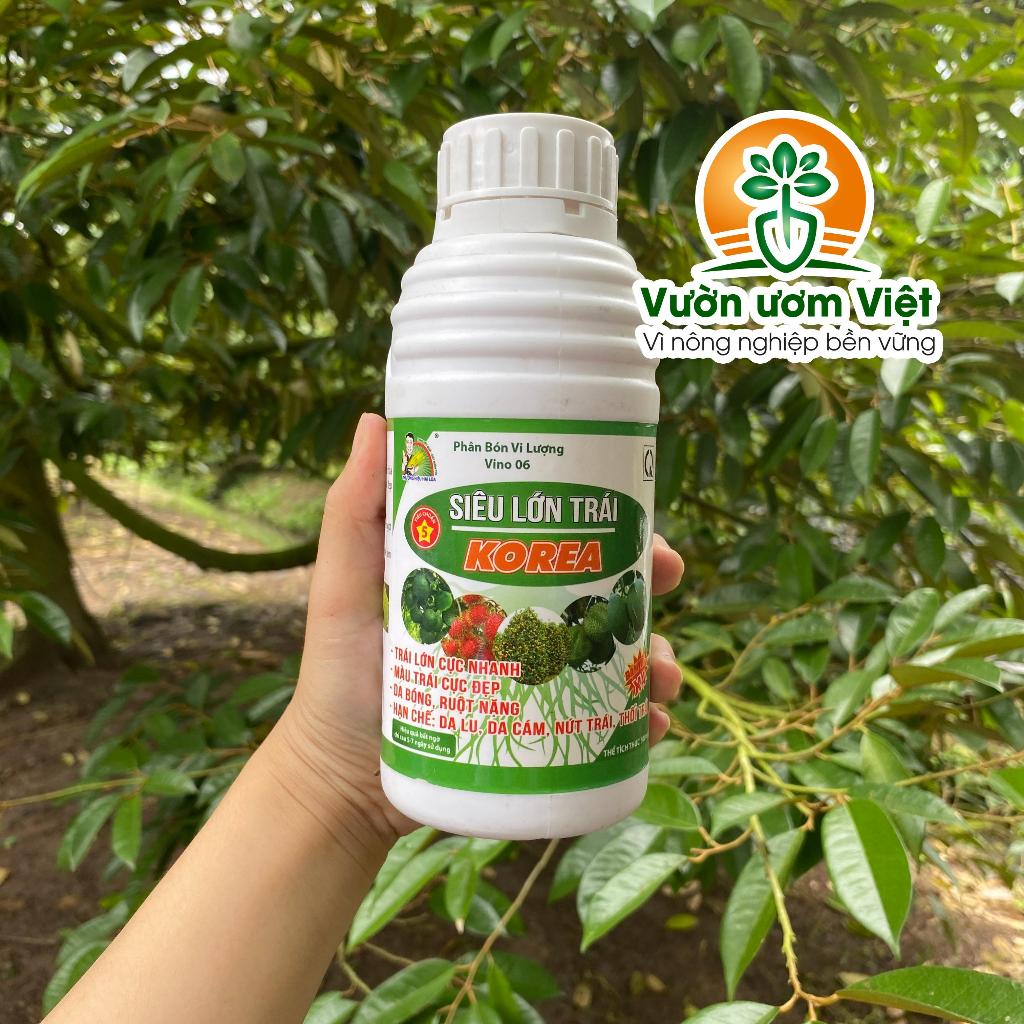 Phân bón SIÊU LỚN TRÁI KOREA to trái, quả sáng dệp, năng suất tốt, ngọt quả, nâng cao hương vị 500ml