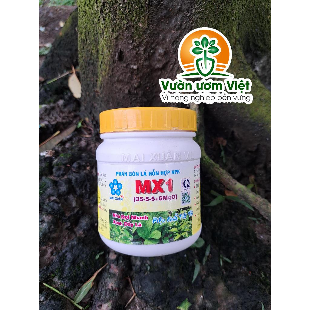 Phân bón MX1 kích ra đọt mạnh, đọt mập mạp, không đỗ ngã, lá xanh dày mơn mỡn, bóng đẹp - 400gr