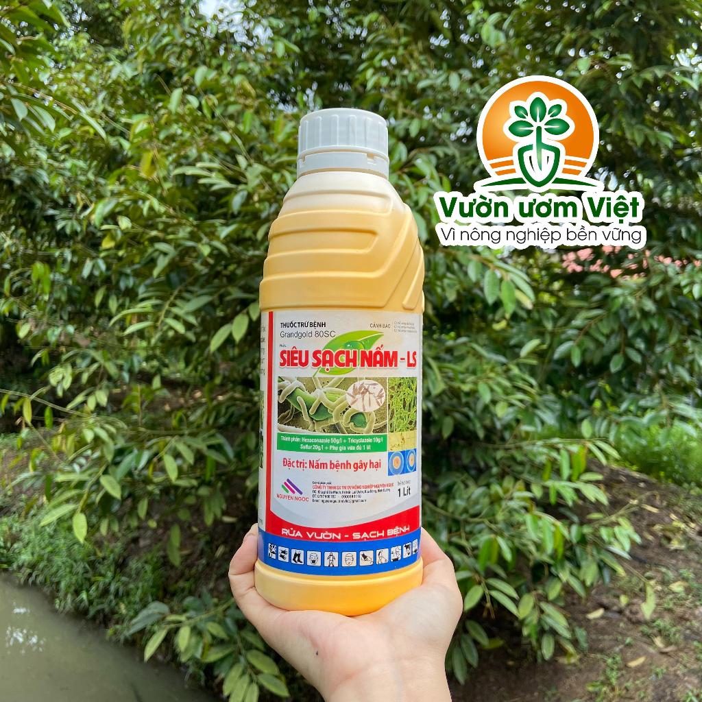 LS SIÊU SẠCH NẤM thuốc trừ bệnh cây trồng phổ rộng trị thán thư, sương mai, nấm hồng, rỉ sắt - 1 lít