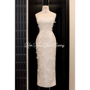 Váy Tiệc Ashleyy Body Hồ Điệp Trắng Siêu Cấp – Kim Thoa Design | Kèm feedback khách + Ảnh thật