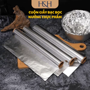 Cuộn Giấy Bạc Nướng Thực Phẩm 30cm x 5m Thức Ăn, Màng Nhôm Nướng Thịt, Bảo Quản Thực Phẩm, Cá BBQ - Tổng Kho Hải Hạnh